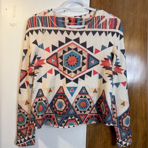 Gaze Geometric Patterned Sweater size S - Picture 2 of 9